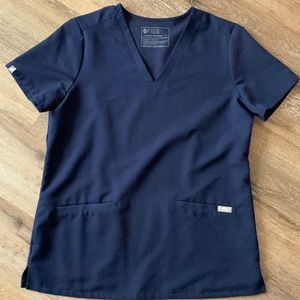 Figs Navy scrub top
